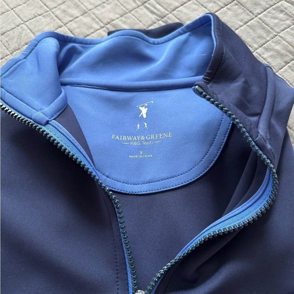 Fairview & Greene Navy Blue Quarter-Zip Pullover. NWOT size s